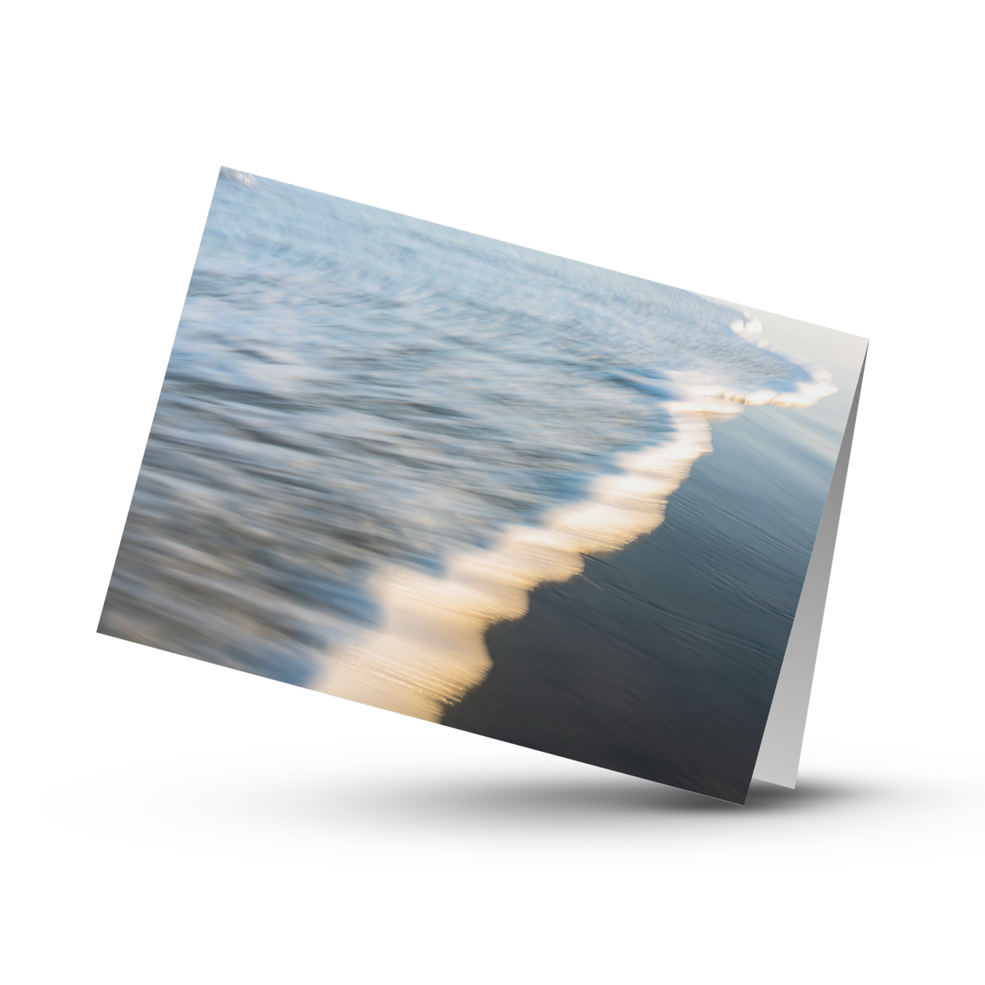 A Print Shop offers card packs with blank interiors for customers to write the perfect custom message. Atlantic Surf, by Amanda Anderson, is the perfect ocean card for any beach lover's note.