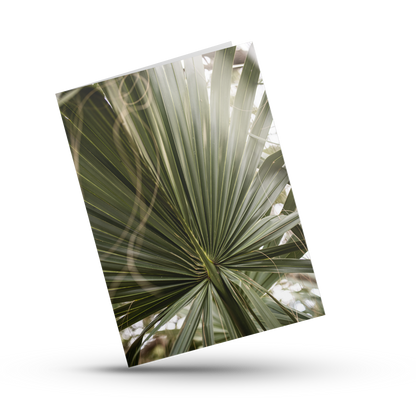 A Print Shop offers card packs with blank interiors for customers to write the perfect custom message. Amanda Anderson Photography's signature print, "Palm," is the perfect card front for any occasion.